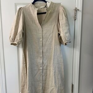 Lanhtropy bubble linen dress XS NWT